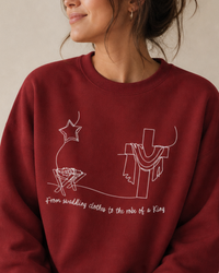 Load image into Gallery viewer, Swaddling Clothes to a King's Robe | Unisex Premium Sweatshirt