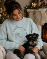 Load image into Gallery viewer, Your Savior is Born - Luke 2:11 | Unisex Premium Sweatshirt (Black Print)