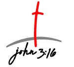 A minimalist graphic on a solid black background featuring a bright red  cross at the top and a curved gray line arching underneath.